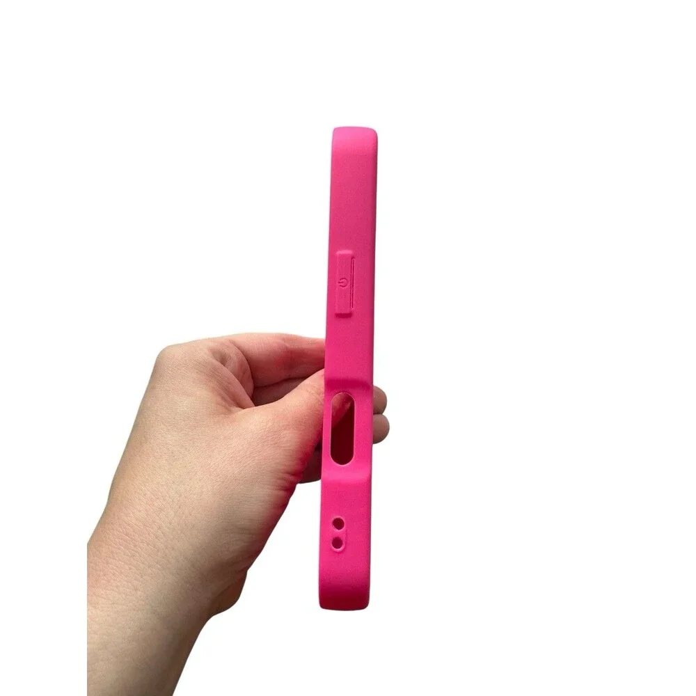 Kanghar Iphone 16 Pro Pink Checkered Case w/ Outside Credit Card Slot Holder